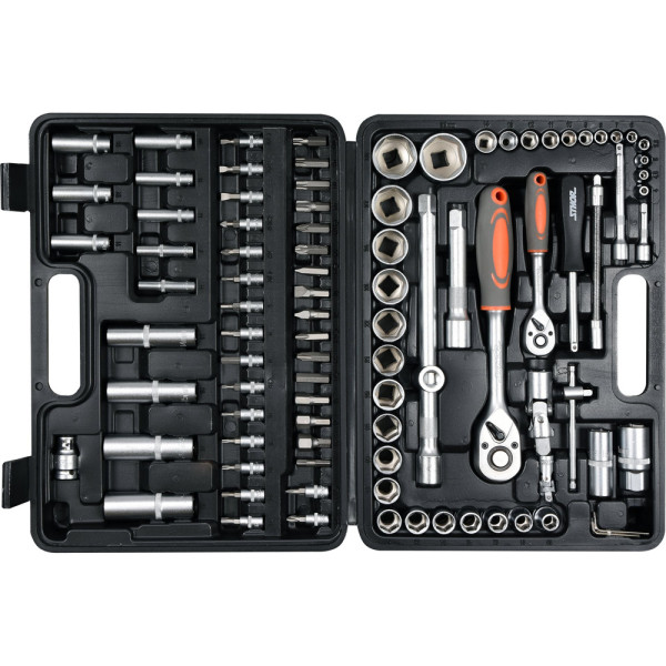 Картинка - Наборы инструментов STHOR 1/2", 1/4" 94 шт 58687