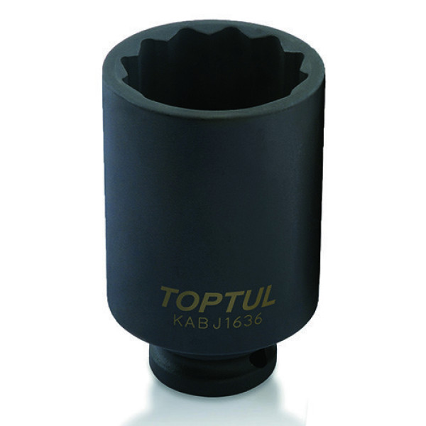 Фото - Головка ударна довга TOPTUL 12-гранна 1/2" 36 мм KABJ1636