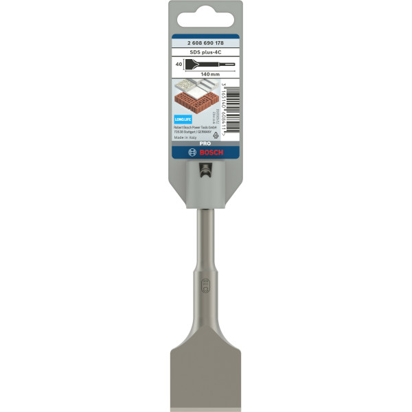 Картинка - Лопаточное зубило Bosch PRO SDS plus-4C, 40x140 мм