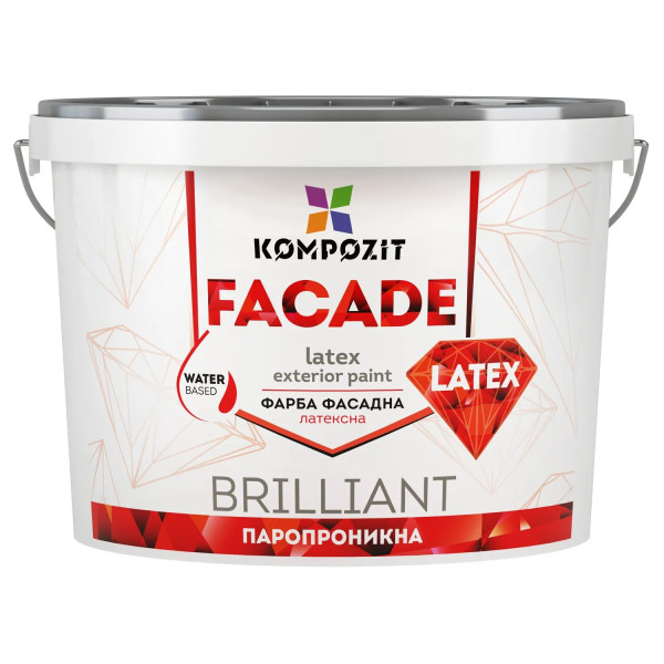Картинка - Краска акриловая Kompozit FACADE LATEX База-С 4.2 кг