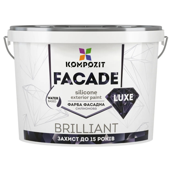 Картинка - Краска силиконово-латексная Kompozit FACADE LUXE База-С 14 кг