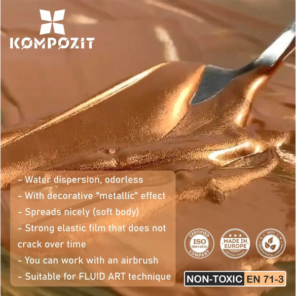 Фото - Емаль акрилова Kompozit MetalliQ бронзова 0.5 кг