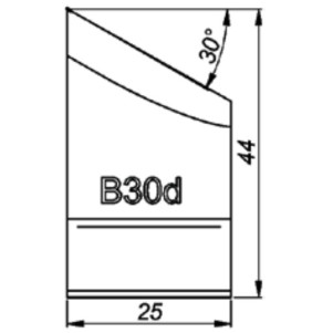 Резец для внешней фаски нержавеющей стали 30° Promotech B30d NOZ-000035