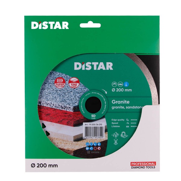 Картинка - Диск алмазный отрезной Distar 1A1R 200 GRANITE