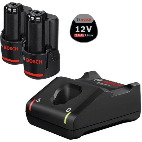 Картинка - Комплект зарядного устройства Bosch GAL 12V-40 + 2 аккумулятора GBA 2х12 В, 2 A/час (1600A019R8)