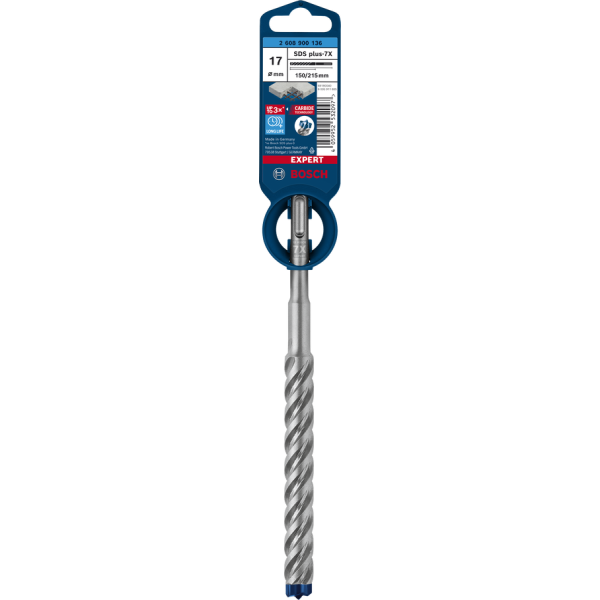 Картинка - Бур по железобетону BOSCH EXPERT SDS Plus-7X 17x150x215 мм