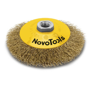 Щітка конусна NovoTools 100 мм, гофрований дріт