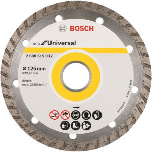 Алмазный круг отрезной Bosch ECO Universal 125х22.23 турбо 10 шт (2608615046)