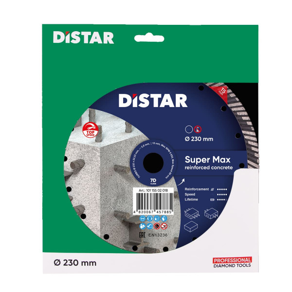Картинка - Диск алмазный отрезной Distar Turbo 232x2,6x15x22,23 Super Max