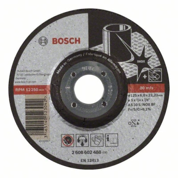 Фото - Круг зачисний Bosch Expert Inox 125х6х22.23 мм