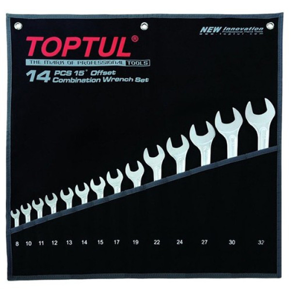 Фото - Набір ключів комбінованих TOPTUL 8-32 мм 14 шт Hi-Performance GPAX1401