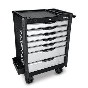 Візок інструментальний TOPTUL BUMPER SERIES з ящиками 7 секцій Чорний TCAP0707