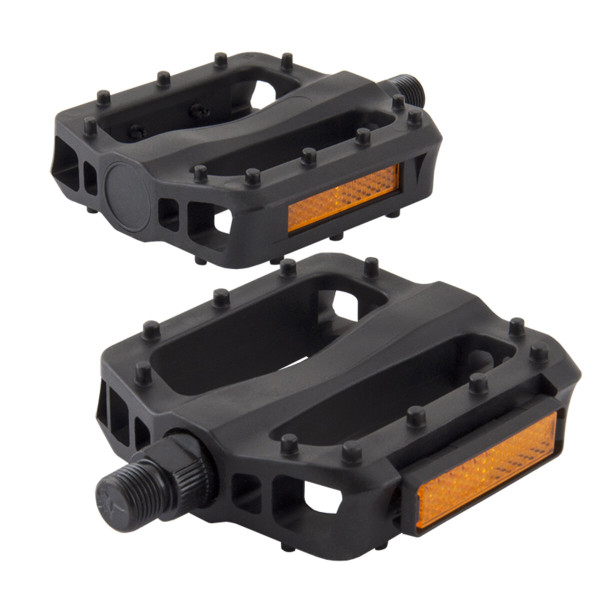 Фото - Велосипедні педалі Grey's із рефлектором із поліпропілену, чорні, 1 пара GR14150