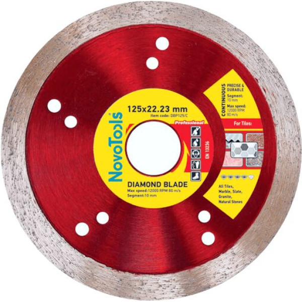 Фото - Диск алмазний NovoTools Profi 125 x 22,23 мм, Плитка