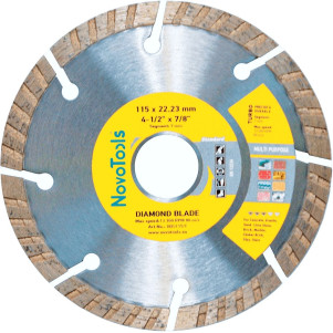 Диск алмазний NovoTools Standard 115 x 22,23 мм, Турбо