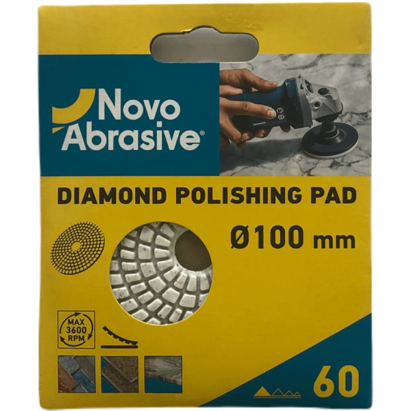 Фото - Диск алмазний полірувальний NovoAbrasive 100 мм, Р60