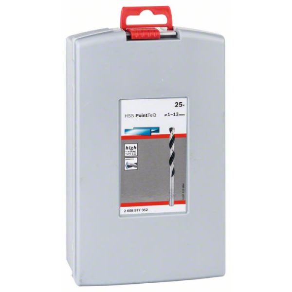 Картинка - Набор сверл по металлу Bosch HSS PointTeQ 25 1-13 мм (2608577352)