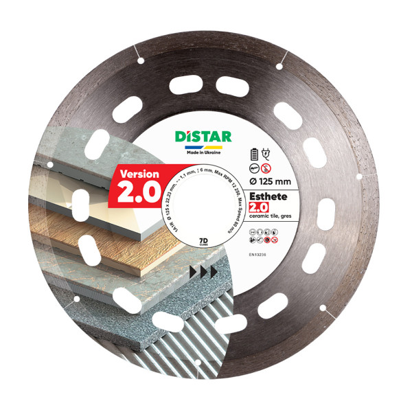 Картинка - Диск алмазный отрезной Distar 1A1R 125x1,1/0,9x6x22,23 Esthete 2.0