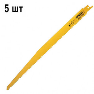 Полотно пильное DeWALT по древесине, для сабельных пил, 5 шт