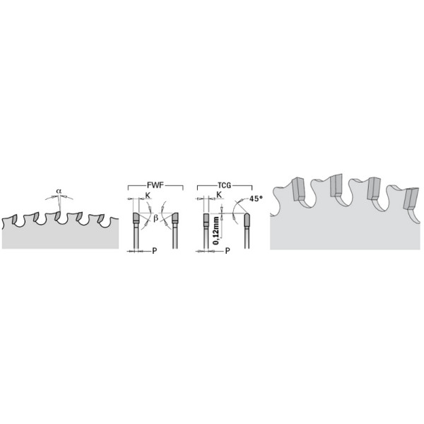 Картинка - Пила HM D = 184 F = 15,87 Z = 48 K = 2,0 / 1,6 FWF (226.548.07)