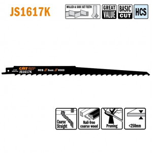 Пила сабельная L = 300 I = 280 H = 19 K = 1,25 TS = 8,5 (JS1617K-5)