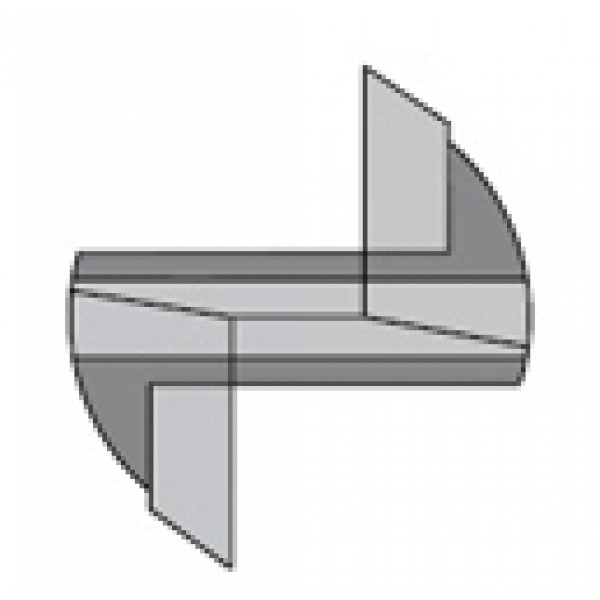 Картинка - Фреза пазовая, с возможностью сверления HM D = 24 I = 35 L = 90 S = 12 (177.240.11)