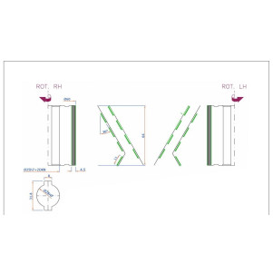 Фреза насадна DIA D = 60 l = 64 d = 25 + 2CH Z = 2 + 2 H = 4,5 LH без фаски DGM