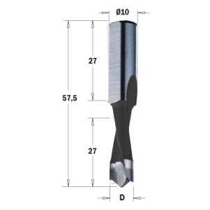 Свердло NP HW D = 10x27 L = 57,5 ​​S = 10x25 RH XTREME-HW (310.100.41)