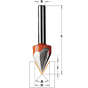 Фреза для гравіювання (60 град) HM D = 12,7 I = 11 A = 60 S = 6,35 (858.001.11)