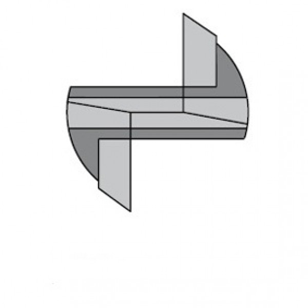 Картинка - Фреза пазовая прямая HWM D = 12 I = 40 L = 70 S = 12 Z = 2 + 1 (113.121.11)