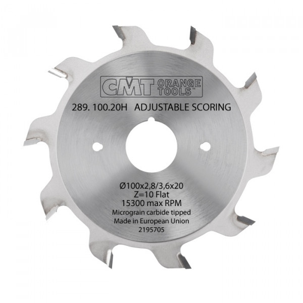 Картинка - Пила подрезная двухкорпусная CMT 289.100.20H D = 100 F = 20 K = 2,8-3,6 Z = 20