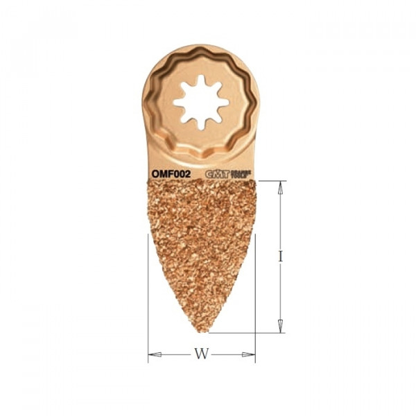 Картинка - Пильное полотно осциляционное W = 33 I = 45 1 шт. STARLOCK PLUS (OMF002-X1)