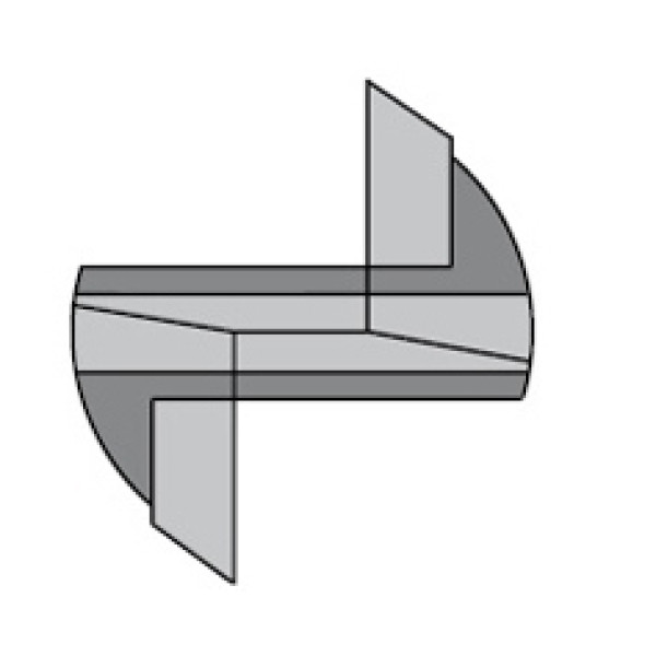 Картинка - Фреза пазовая с резьбовым хвостовиком HW D = 12 I = 35 L = 67 S = M10 Z = 2 + 1 (182.120.11)