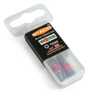 Бита 1/4 "дюйма TX30x25мм 2шт. Красные (20824.STACO)
