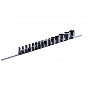 Набор головок на планке TOPTUL 12-гранных 1/2" 8-32 мм 15 шт GAAQ1603U-12