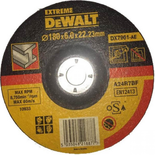Картинка - Круг шлифовальный DeWALT DX7961 EXTREME 180х6.0х22.23 мм