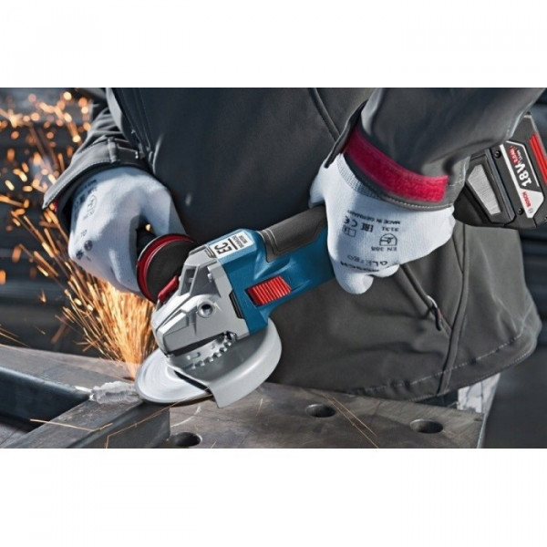 Картинка - Угловая шлифмашина аккумуляторная Bosch GWS 18V-10 Professional (06019J4002)