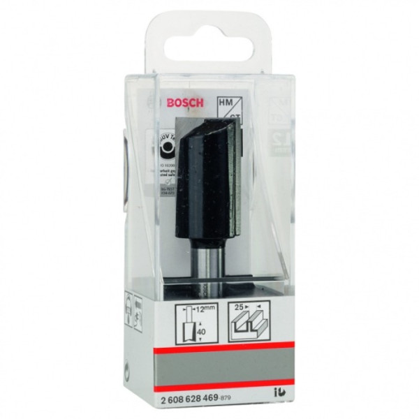 Картинка - Фреза пазовая с двумя лезвиями Bosch 12 мм 25х40х81 мм (2608628469)
