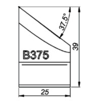 Резец для внешней фаски стали 37.5° Promotech B375 NOZ-000036