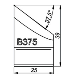 Резец для внешней фаски стали 37.5° Promotech B375 NOZ-000036