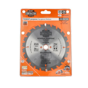 Пила CMT D=165 K=1,7/1,1 F=20 Z=24 ATB K16524H