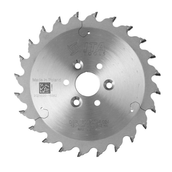 Фото - Пила ITA TOOLS D=120 F= 20 Z= 24 K/P=4,0/2,8 H=4 PR PH:3/M4/35 LH + 3/M4/35 RH DSR.120020024.024