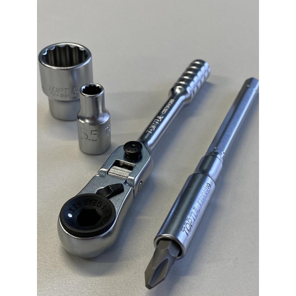 Картинка - Магнитный держатель бит TOPTUL 1/4" L100мм FTDF0810