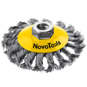 Щітка конусна NovoTools 100, плетений дріт