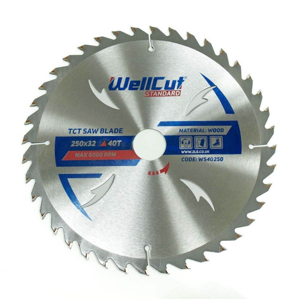 Картинка - Пильный диск WellCut 250 x 32 мм, 40T
