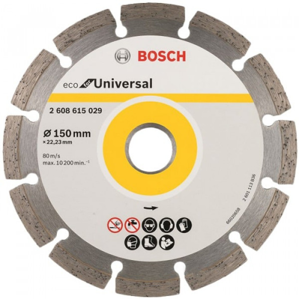 Картинка - Алмазный круг отрезной BOSCH ECO Universal 150х22.23 сегмент (2608615041)