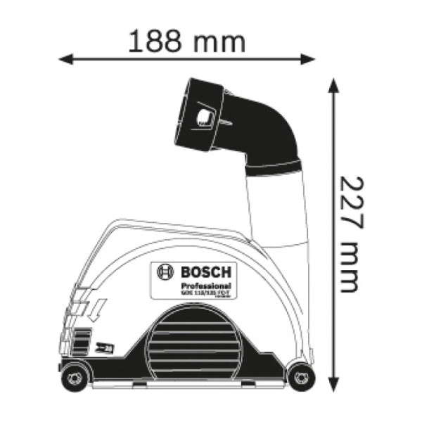Фото - Кожух для відводу пилу Bosch GDE 115/125 FC-T