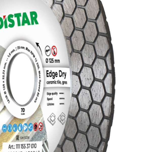 Картинка - Диск алмазный отрезной Distar 1A1R 125x1,6/1,2x25x22,23 Edge Dry