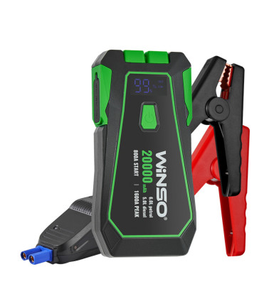 Бустер (пусковий пристрій) Winso Jump Starter 800A/1600A 20000mAh зі Smart-клемами
