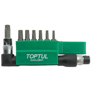 Набор бит + переходник TORX TOPTUL 1/4" T10H-T40H 8 шт GAAL0801 Набор бит + переходник TORX TOPTUL 1/4" T10H-T40H 8 шт GAAL0801